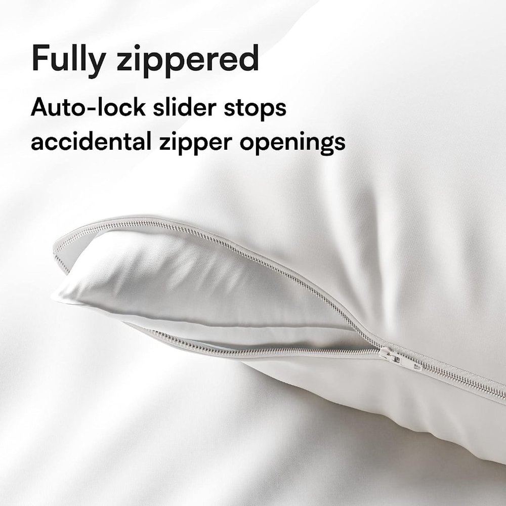 4 Pack Queen Sz Pillowcases 20x30 Zippered Brushed Extra Plush 5060545020906 - Picture 4 of 8